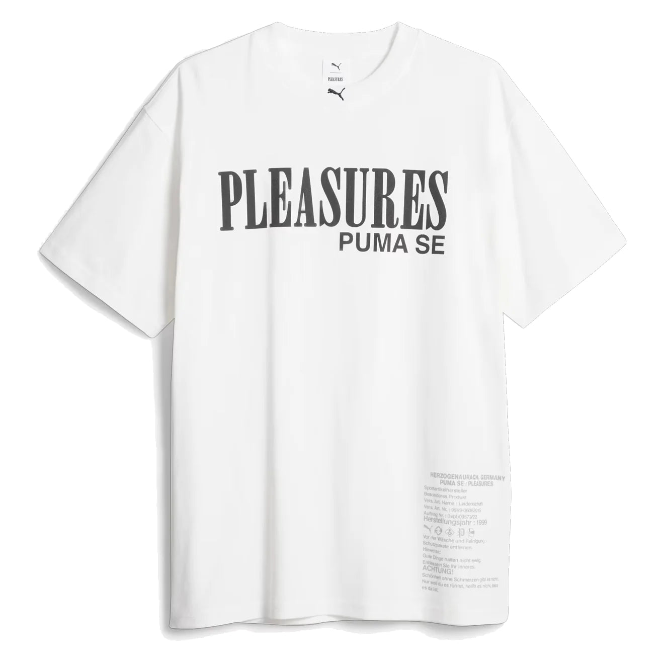 Puma Puma X Pleasures Womens Typo Tee Puma White