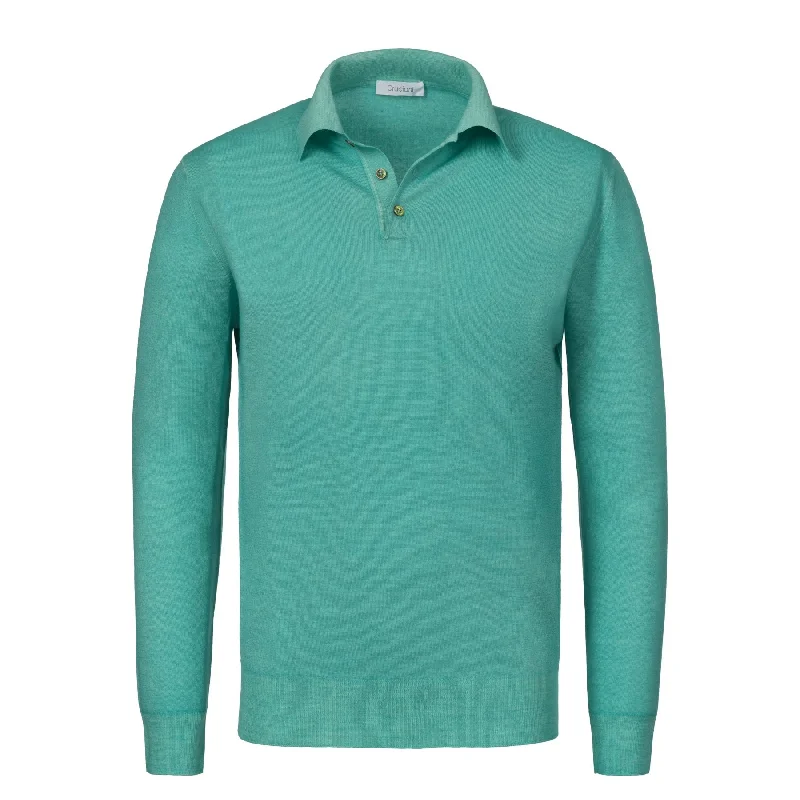 Wool Sweater in Turquoise Green