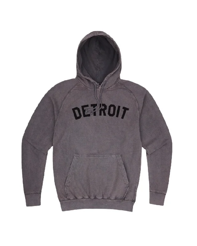 Ink Detroit Mineral Wash Hoodie - Zinc