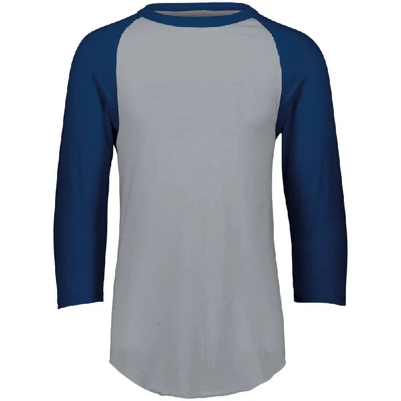 3-4 Sleeve Retro 2.0 Baseball Jersey Grey-Navy