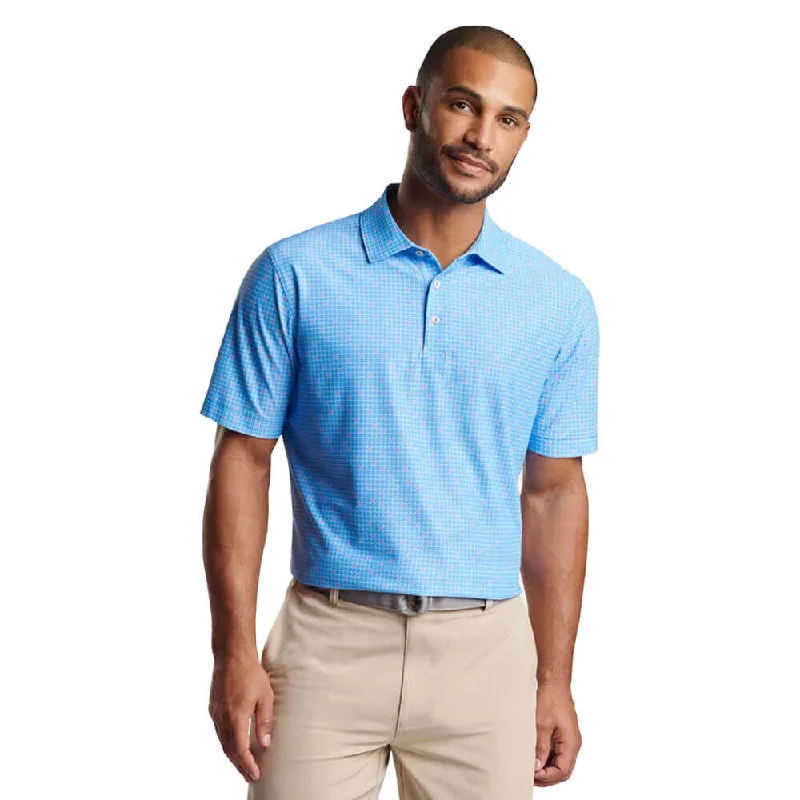 Peter Millar Spokes Performance Mesh Polo Shirt - Liberty Blue