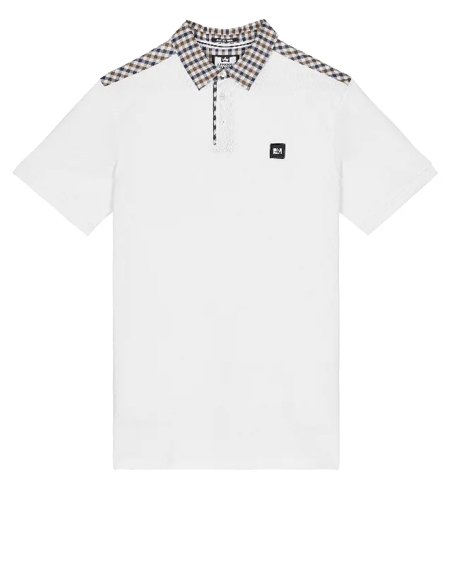 Costa Polo Shirt White/Mid House Check