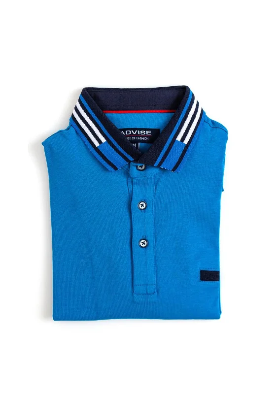 Advise Contrast Trim Polo Shirt, Cobalt