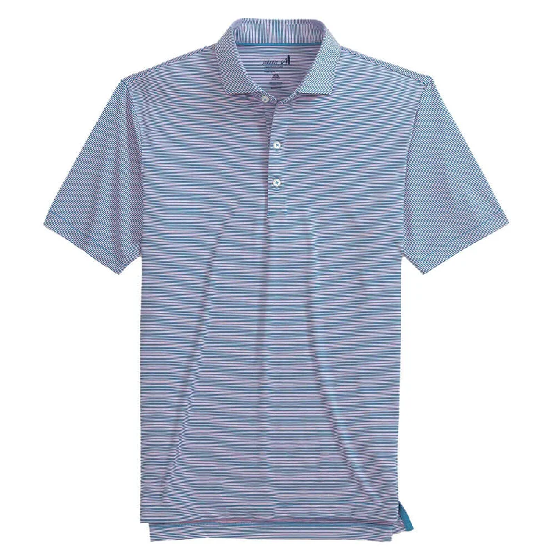 Johnnie-O Lyndon Prep-Formance Pinestripe Polo Shirt - Victory