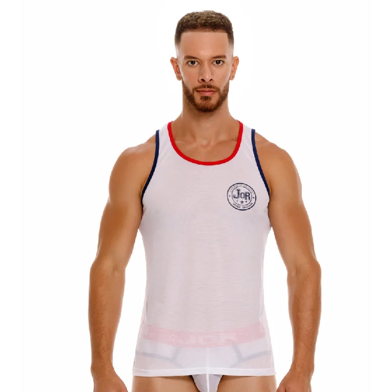 JOR Dakar slim fit mesh tank white