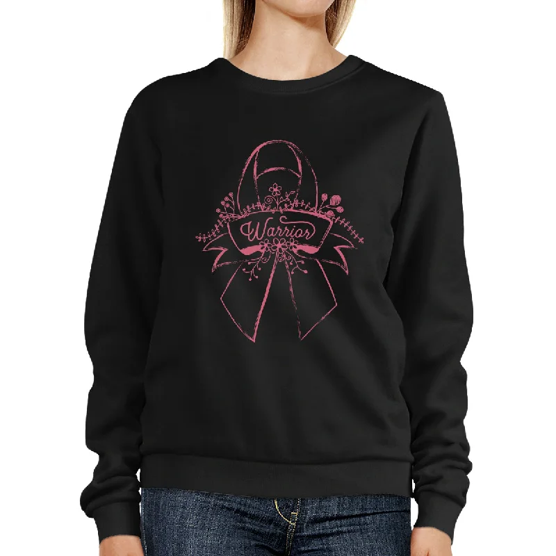 Warrior Breast Cancer Awareness Black SweatShirt