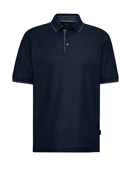 Bugatti Contrast Stitch Polo Shirt, Navy