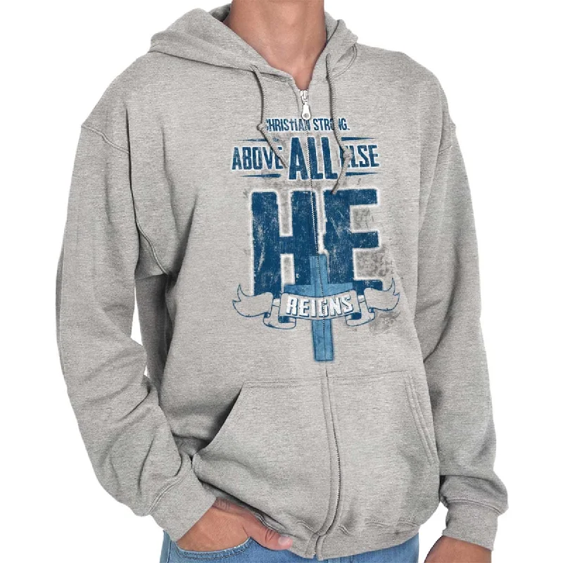 He Reigns Zip Hoodie