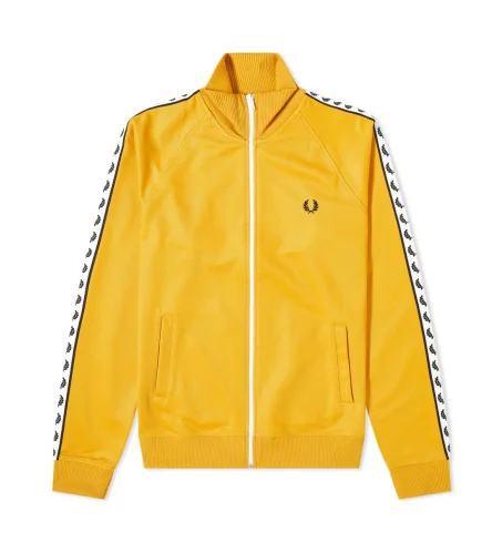 Fred Perry Authentic Taped Track Jacket Gold