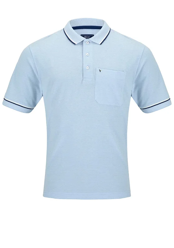 Daniel Grahame Short Sleeve Polo Shirt, Light Blue