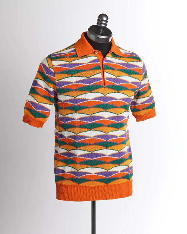 Cotton Bouclé Jacquard Polo