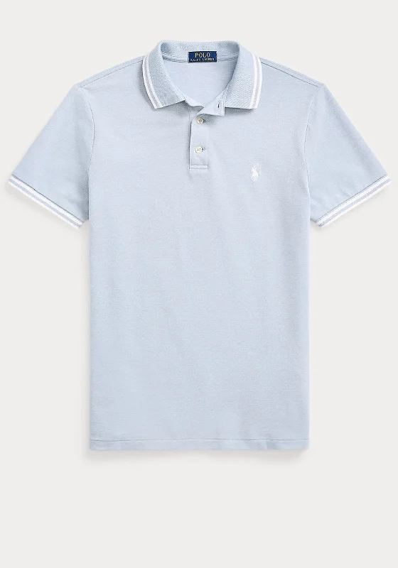 Ralph Lauren Classic Stripe Polo Shirt, Light Blue