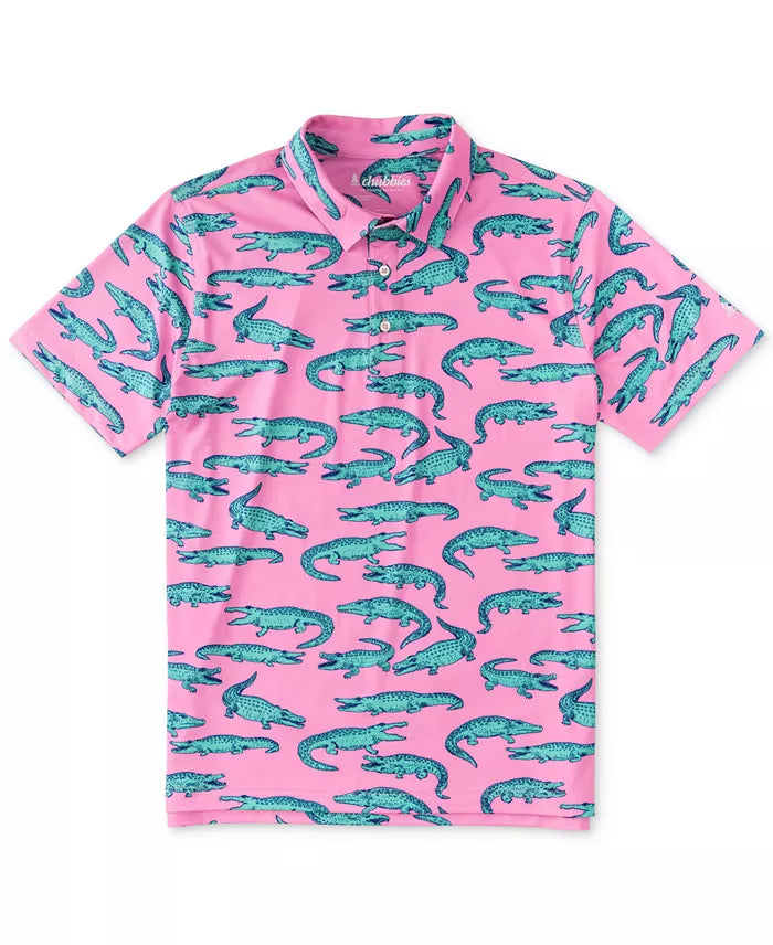 Chubbies The Glade Performance Polo Shirt - Pink