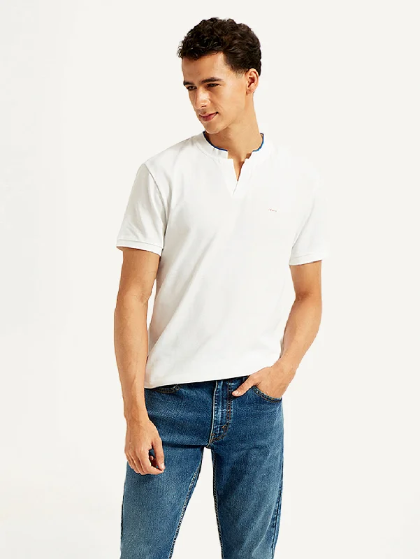 Men's Solid Slim Fit Polo T-shirt