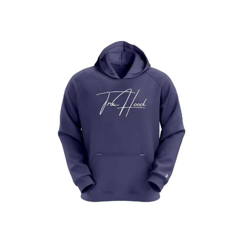 Premium Men's Navy Hoodie | OG High Density Print | Organic Cotton Blend