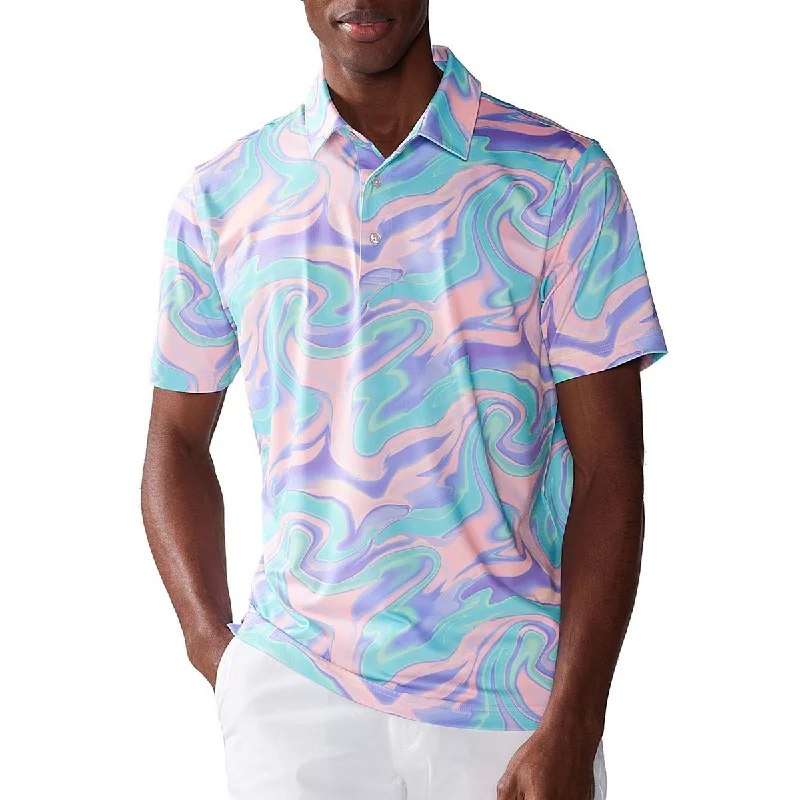 Chubbies The Iridescent Abyss Performance Polo Shirt - Light/Pastel Pink