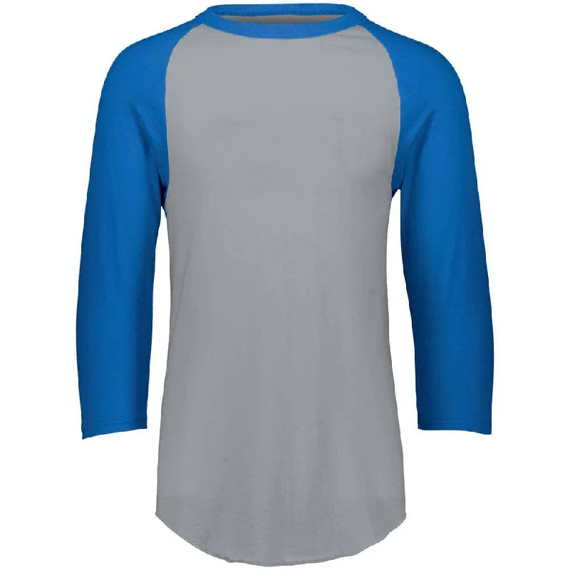 3-4 Sleeve Retro 2.0 Baseball Jersey Grey-Royal