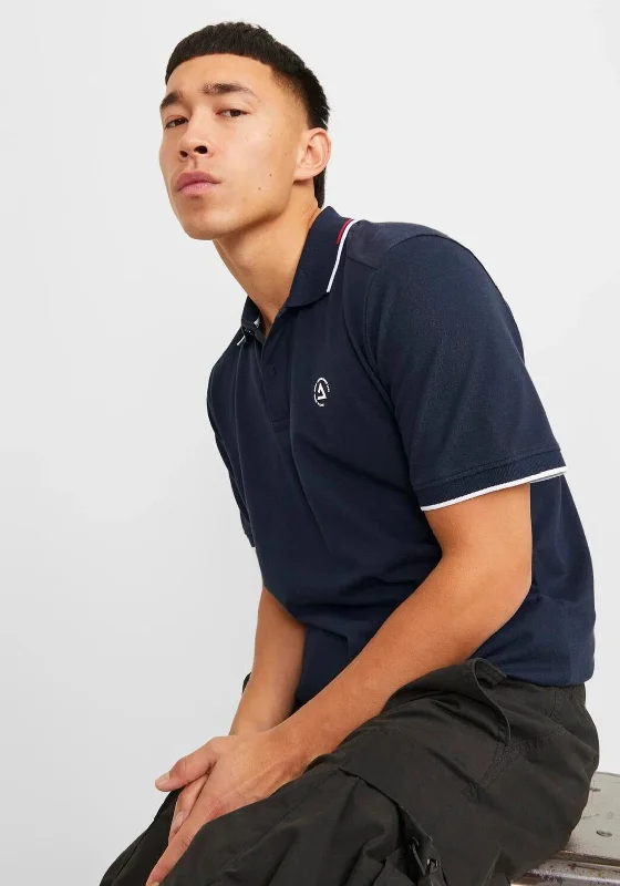 Jack & Jones Logo Polo Shirt, Navy Blazer