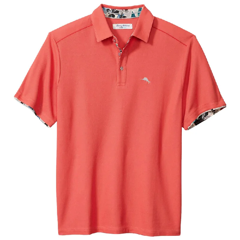 Tommy Bahama IslandZone Tropicano Blooms Five O'Clock Polo Shirt - Coral Reef