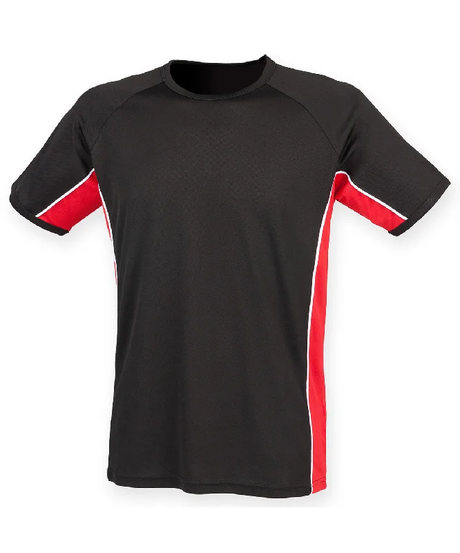 Performance panel t-shirt | Black/Red/White