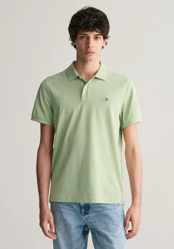 Gant Shield Pique Polo Shirt, Milky Matcha