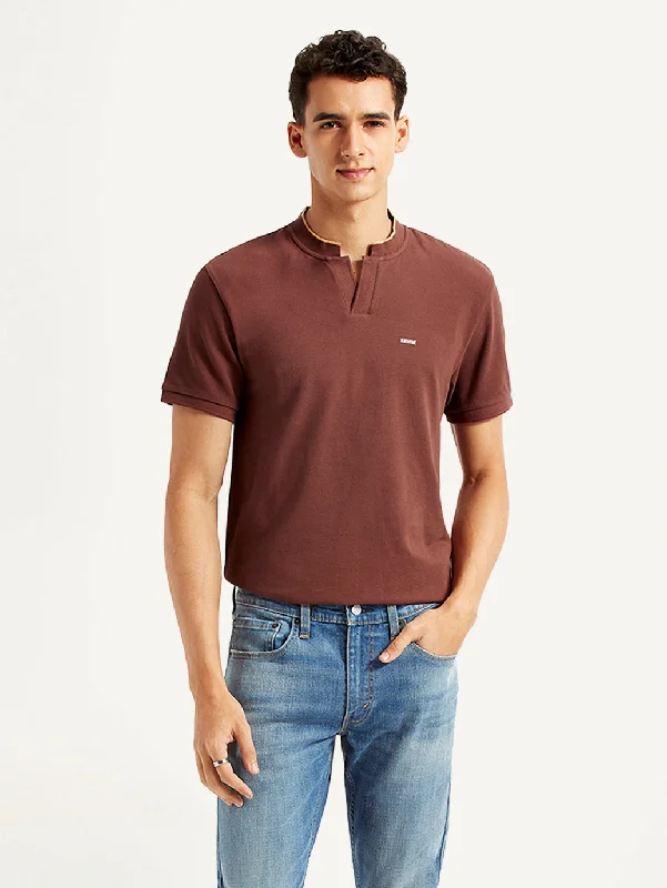 Men's Solid Slim Fit Polo T-shirt