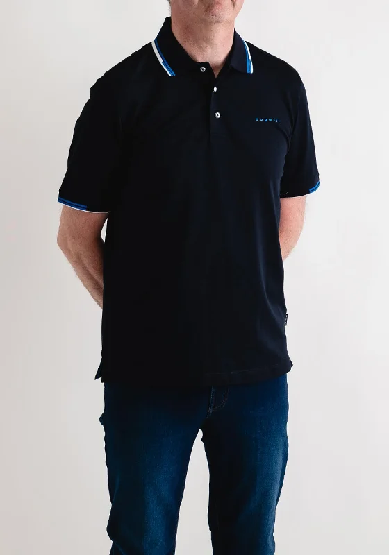 Bugatti Tipped Polo Shirt, Navy