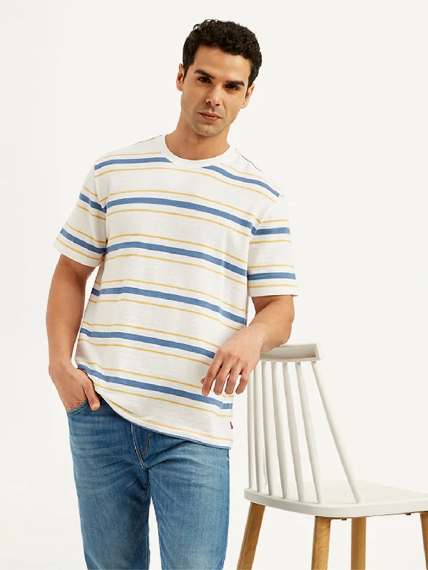 Men's Striped Crew Neck T-Shirt