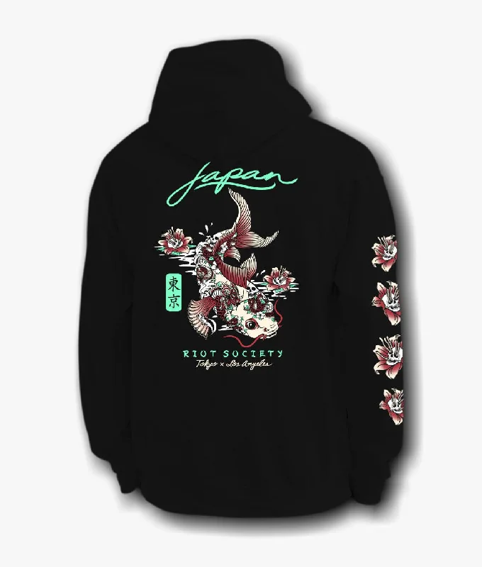 Japan Koi Tattoo Mens Hoodie