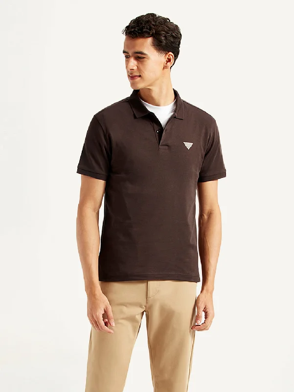 Men's Solid Slim Fit Polo T-shirt