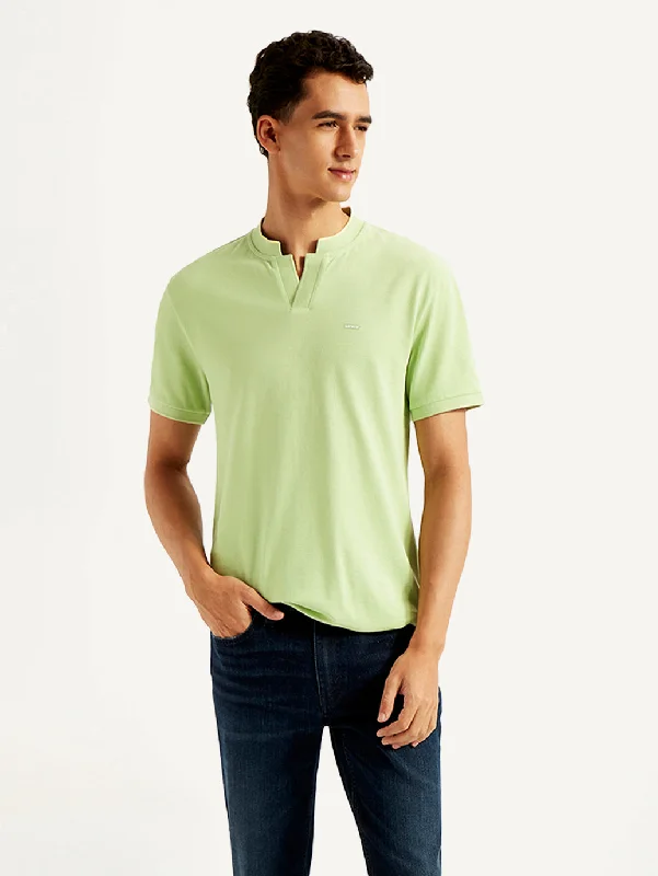 Men's Solid Slim Fit Polo T-shirt