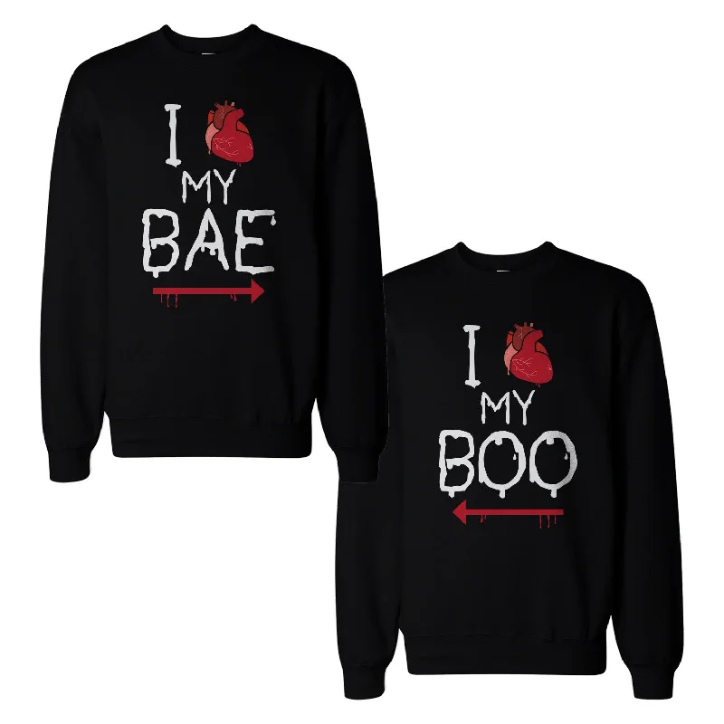 My Bae And Boo Couple Sweatshirts Halloween Matching Sweat Shirts