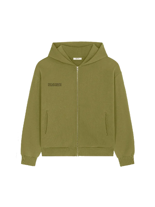 Mens DNA Heavyweight Zipped Hoodie—highland green