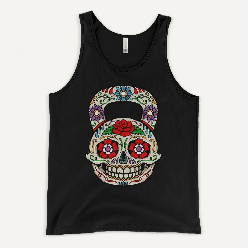 Dia De Los Muertos Kettlebell Design Men’s Tank Top