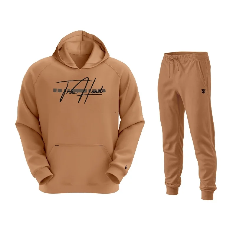 Premium Men's Brown Hoodie & Tracksuit Set | Beige & Camel Options | OG Embroidery