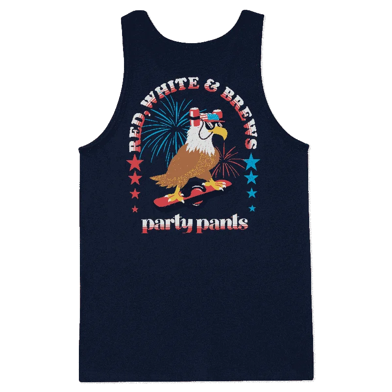 Shred Eagle Navy Tank Top