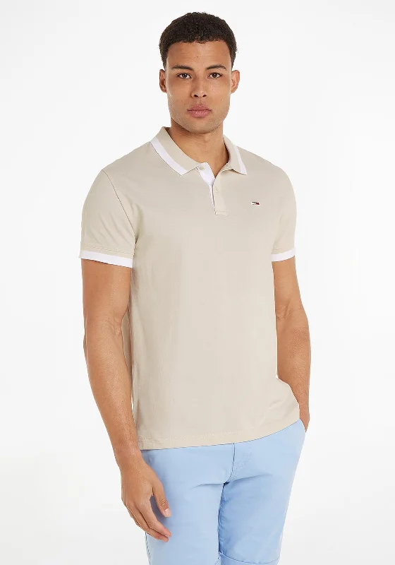 Tommy Jeans Tipped Polo Shirt, Newsprint