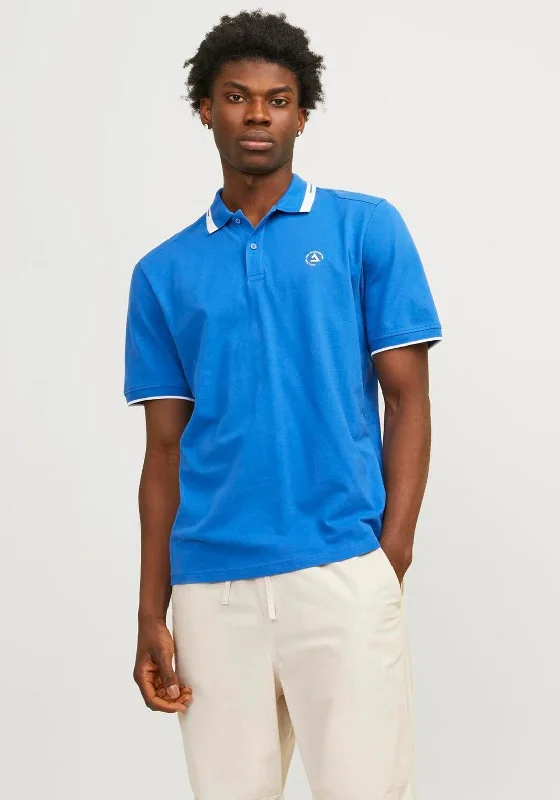 Jack & Jones Logo Polo Shirt, Blue Iolite