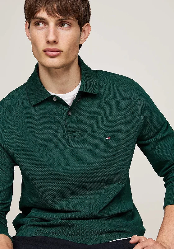 Tommy Hilfiger 1985 Collection Long Sleeve Polo Shirt, Ornamental Green