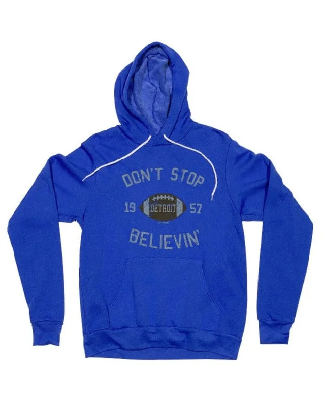 Ink Detroit Don't Stop Believin’ 1957 Hoodie - Heather Royal Blue