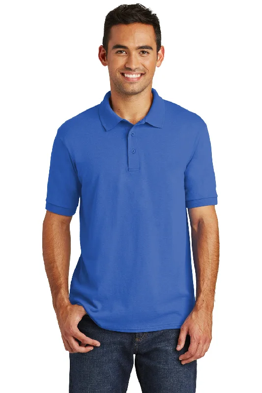 Port & Company Mens Core Stain Resistant Short Sleeve Polo Shirt - Royal Blue