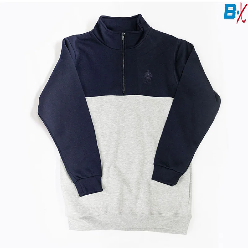 FC Blue & Grey Black Design Zip Front Fleece Sweatshirt 10041