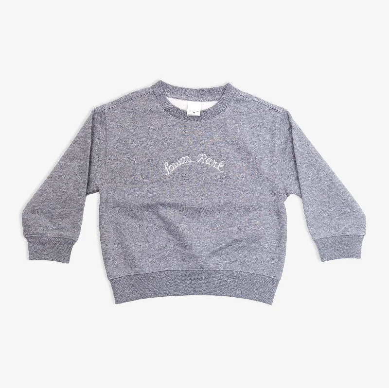 Lower Park Embroidered Kids Crewneck Sweatshirt