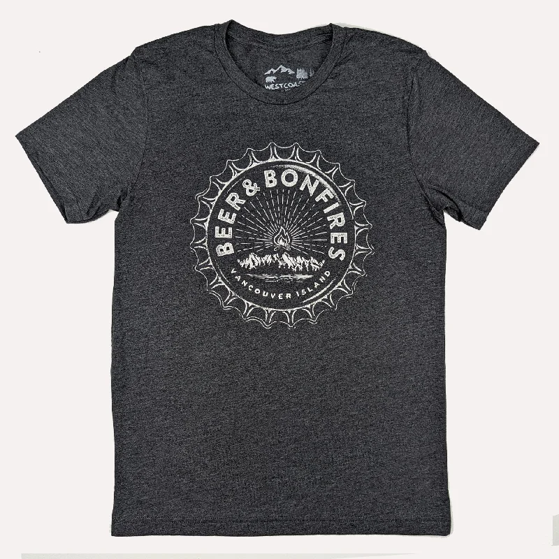 Adult Unisex Beer and Bonfires Vancouver Island T-shirt