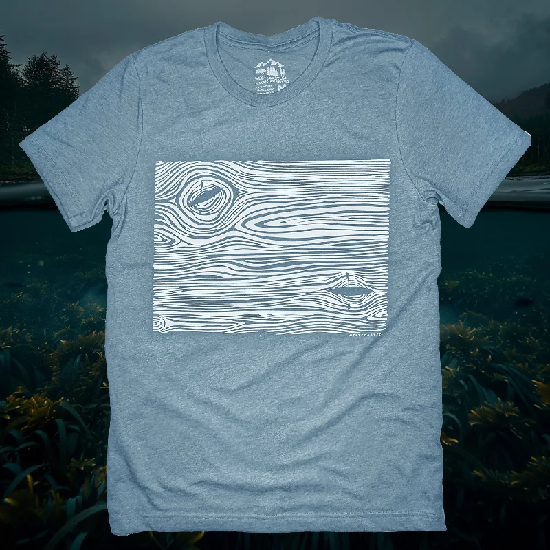 Adult Unisex Wood Grain Kayaks T-shirt