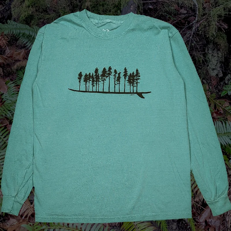 Adult Unisex Forest Surfboard long sleeve tee