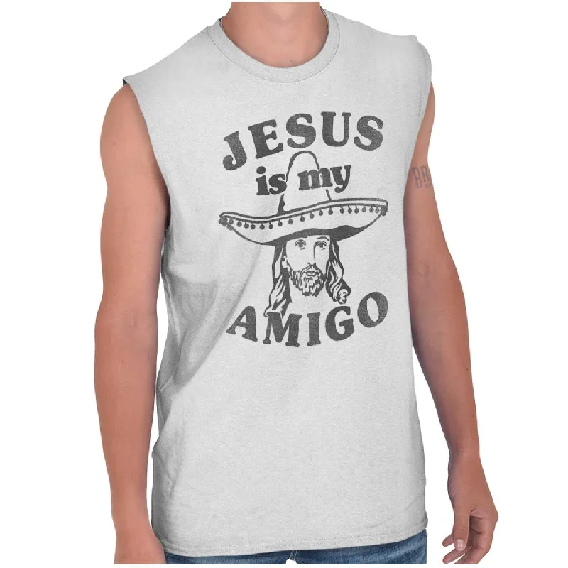 Amigo Jesus Sleeveless T Shirt