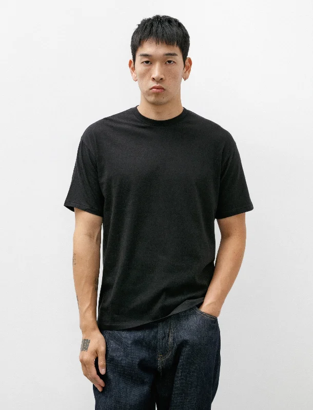 Seamless Crewneck Tee Top Black