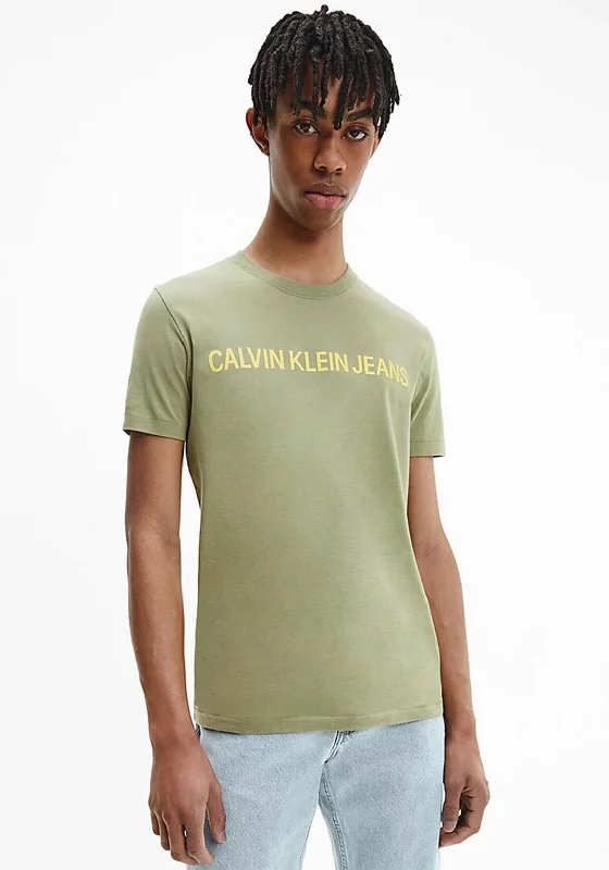 Calvin Klein Institutional Logo T-Shirt, Faded Olive