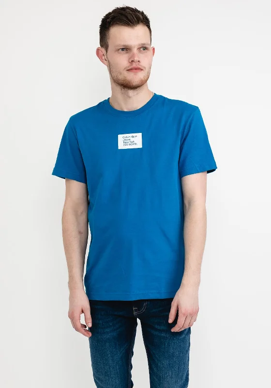 Calvin Klein Jeans New York Badge Logo T-Shirt, Tarps Blue